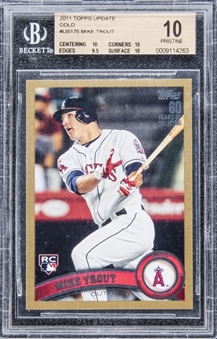 2011 Topps Update Gold #US175 Mike Trout Rookie Card (#0659/2011) – BGS PRISTINE 10 "1 of 1!"